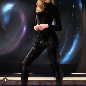 Fleur du Mal | Rose Velvet Catsuit